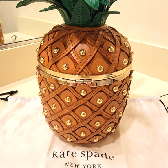Kate Spade 3D By The Pool Leather Pineapple Clutch Bag (VERY RARE) - Picture 2 of 11